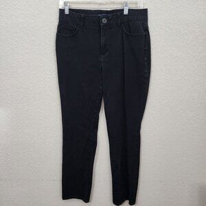 Women’s Chaps Black Straight Leg Pants Size 8 Classic Fit Casual Workwear